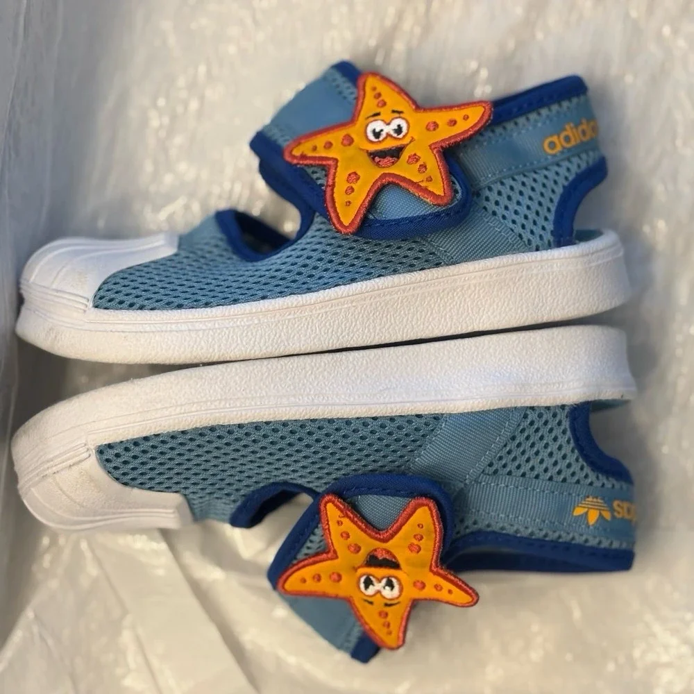 Adidas Superstar SpongeBob SquarePants sandals/water shoes size‎ 9K